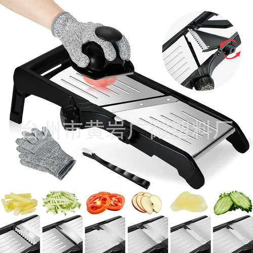 Mandoline de Cuisine Réglable – Coupe-Légumes Multifonction en Acier Inoxydable kitchen7star21